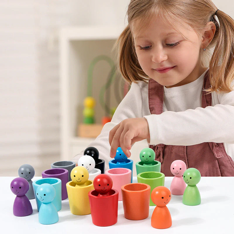 KleurenKanjers – Leren & Ontdekken – Montessori Houten Kleurensorteerspel - Afbeelding 2