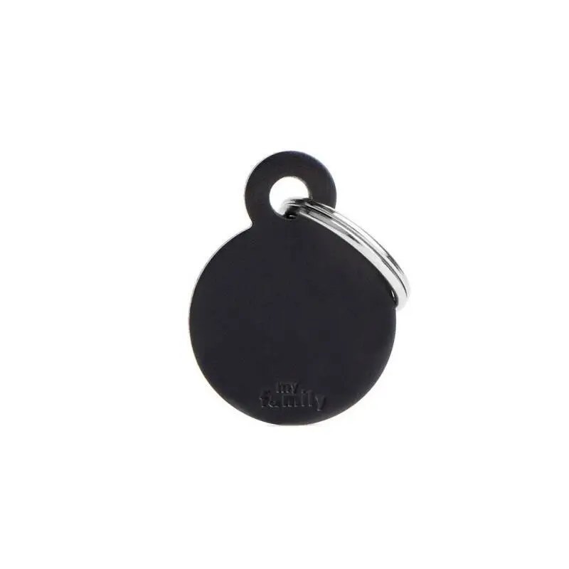 Kattenpenning aluminium rond zwart Small - Afbeelding 2