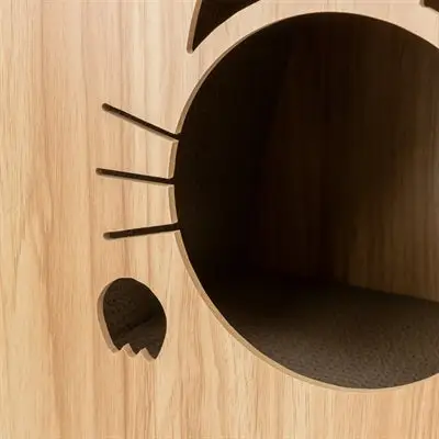 MDF Katten Krabhuis — Lichtbruin - Afbeelding 6