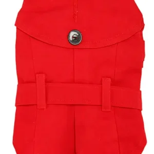 Hondenjas Vibrant Red Trench Coat — Rood